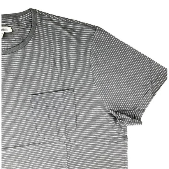 GoodthReads  Stripe Gray/White Short Sleeve Plus Size XXL Men's T-Shirt - Picture 4 of 8